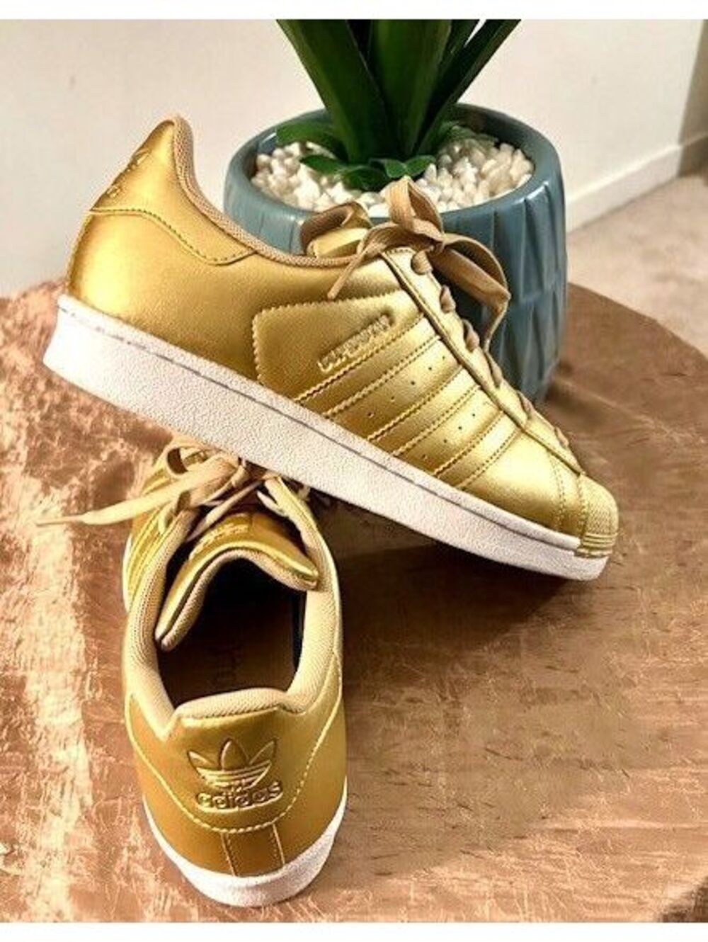 Adidas Classic Superstar Gold Metallic Shell Toe (Gold)